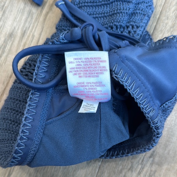 Xhilaration Juniors Crochet High Neck Strappy Bikini Top Size Medium - Picture 5 of 5